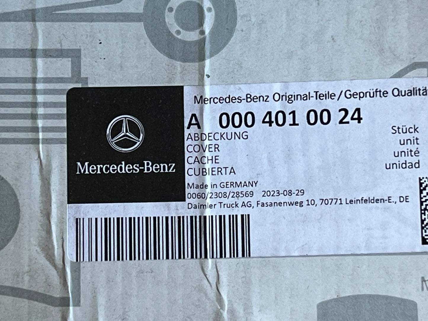 ORIGINAL MERCEDES W942 W943 W944 Radmutter Abdeckung A0004010024 NEU
