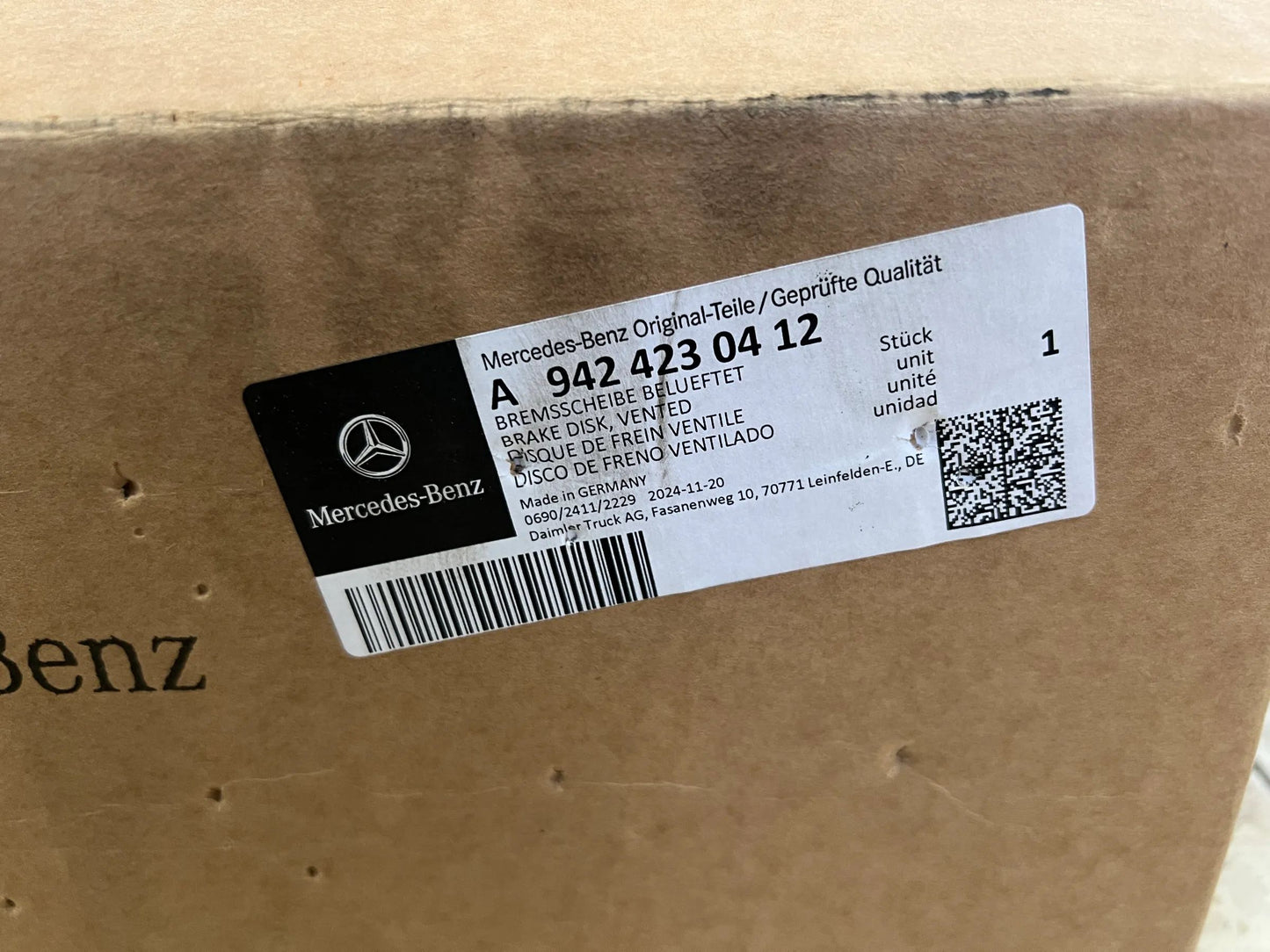 Original Mercedes-Benz A9424230412 Bremsscheibe Actros A9424230412 NEU
