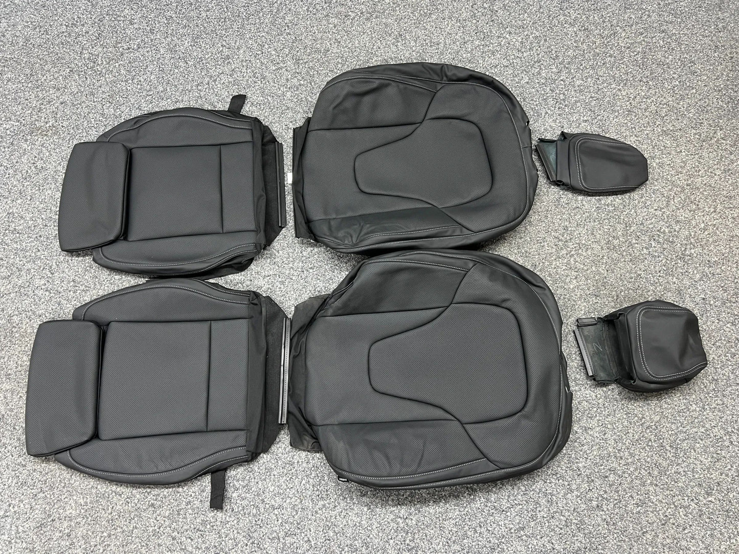 2 X Mercedes-Benz V-Klasse/Vito W447 Sitzbezug Komplett NAPPA-LEDER Schwarz NEU