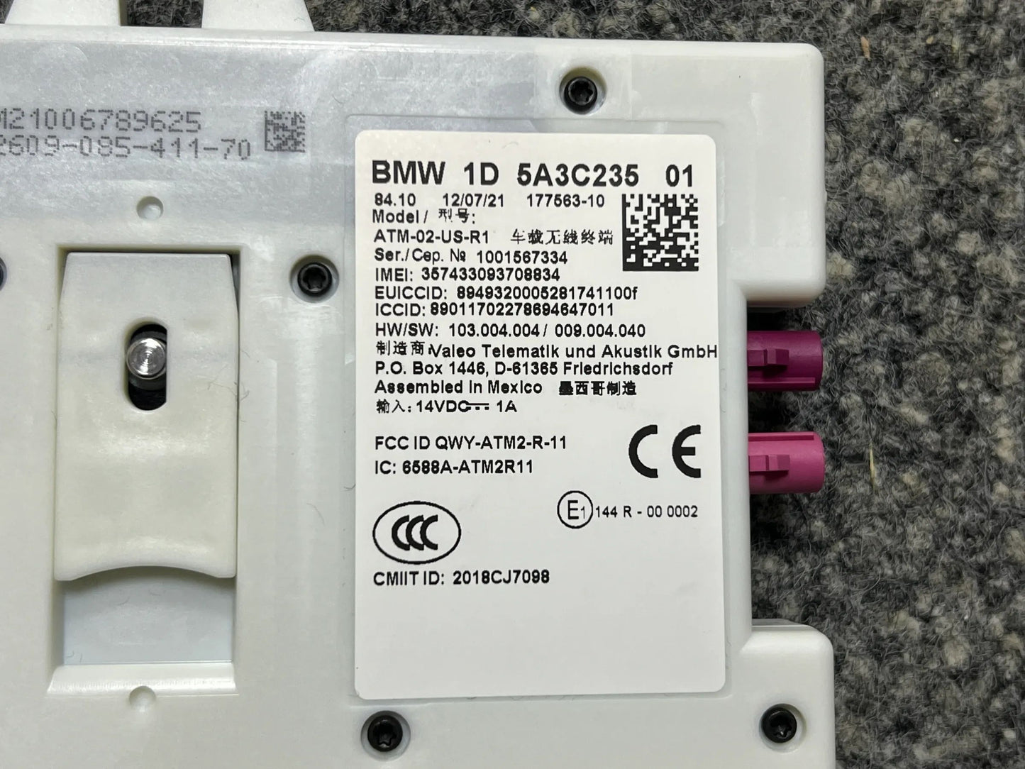 Original BMW Steuergerät für die Telematik-Antenne 5A3C235 84105A3C235 NEU