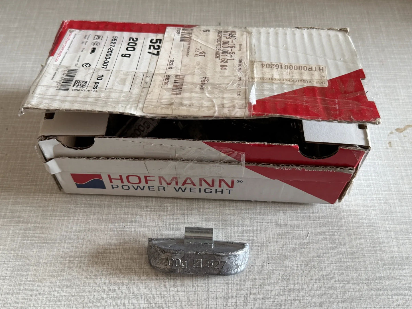 Original WEGMANN automotive GmbH Schlaggewicht Typ 527, 200g, Blei, grau 10st