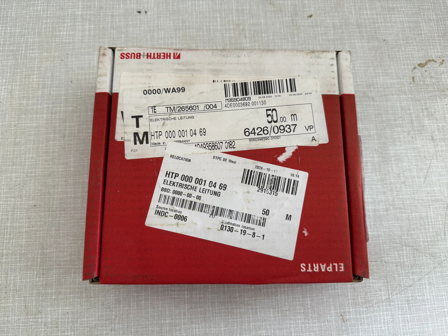 Original Herth+Buss Fahrzeugteile GmbH & Co. KG Elektrokabel 50m 51275106002 NEU