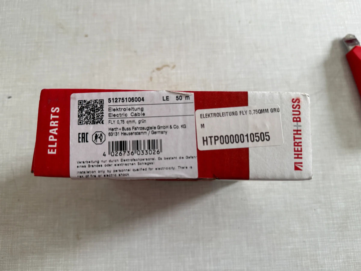 Original Herth+Buss Fahrzeugteile GmbH & Co. KG Elektrokabel 50m 51275106004 NEU