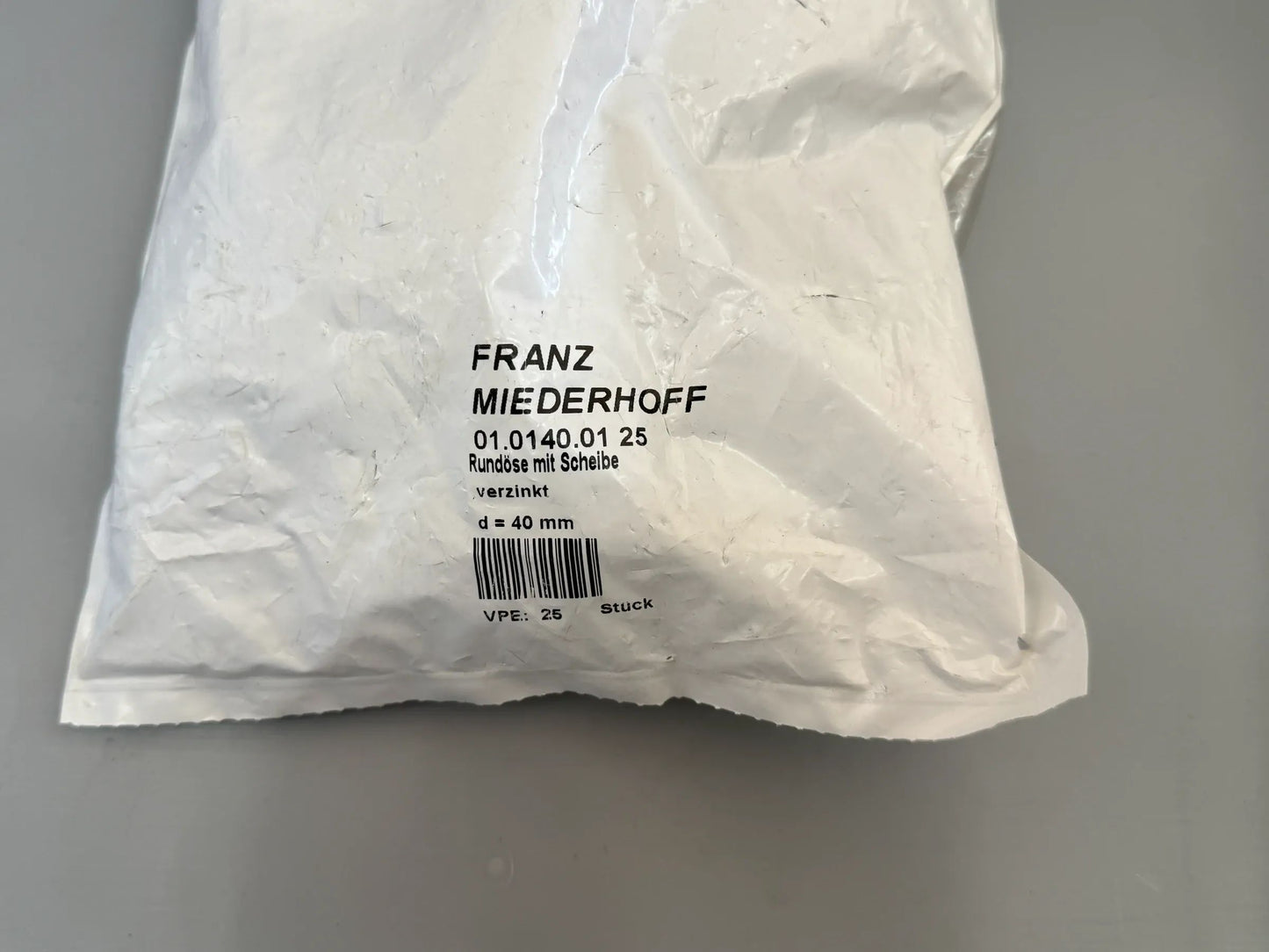 Original Franz Miederhoff  Rundöse mit Scheibe verzinkt d = 40mm Neu