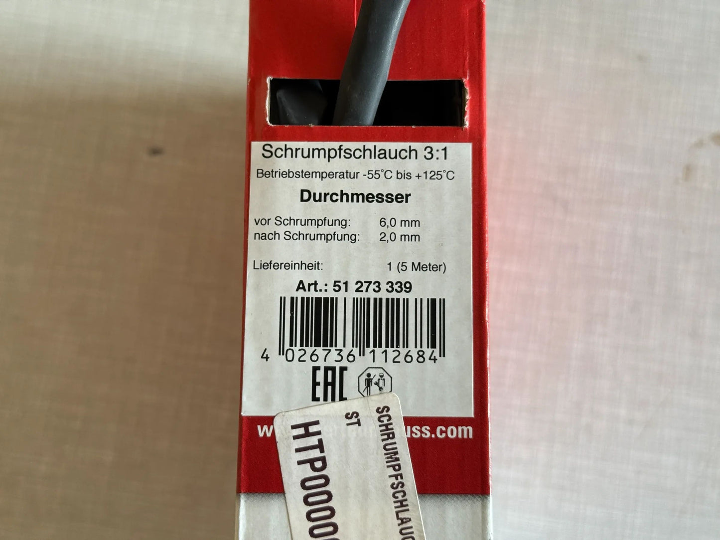 Original Herth+Buss Fahrzeugteile GmbH & Co. KG Schrumpfschlauch 5m 51273339