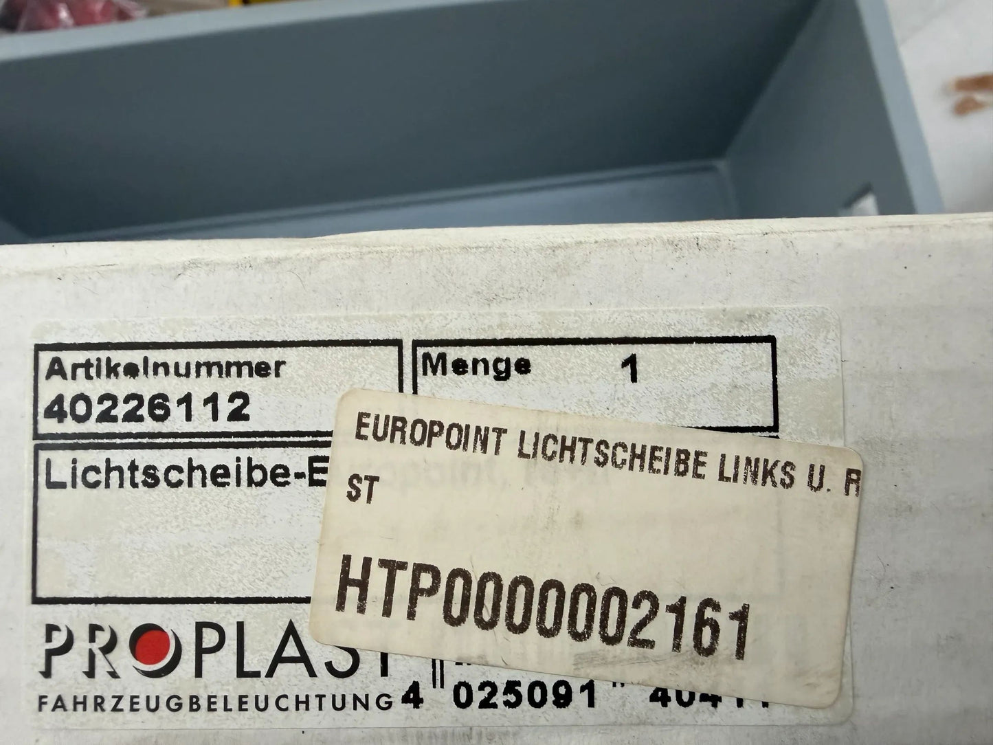 Original PROPLAST Fahrzeugbeleuchtung GmbH Rücklichtglas EUROPOINT 40226112 NEU