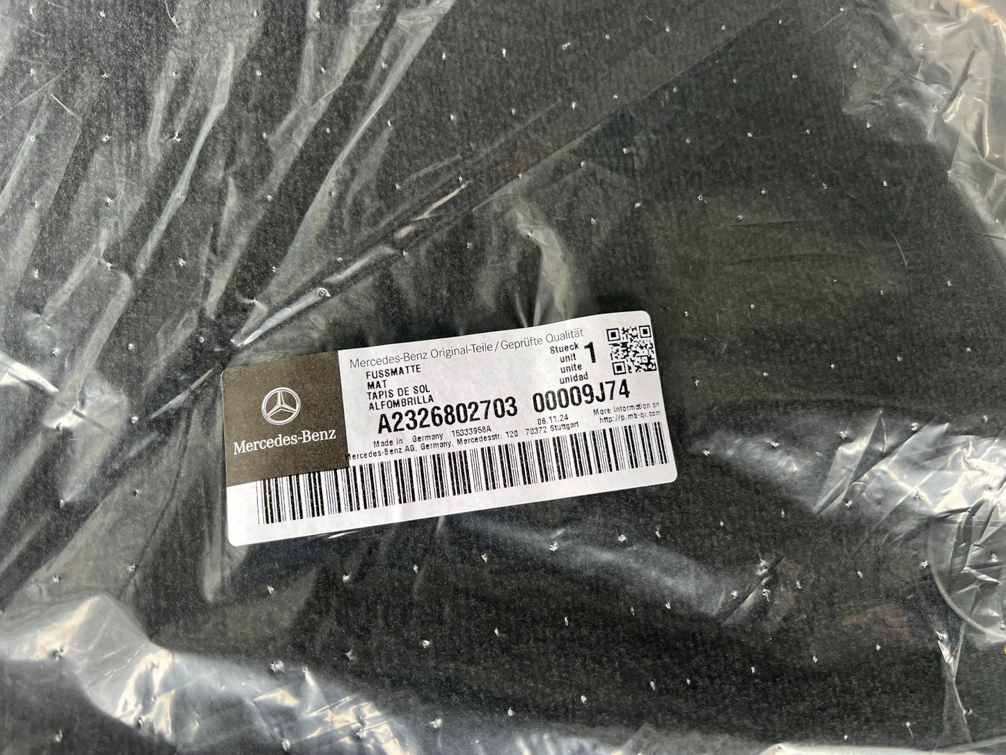 Original Mercedes-Benz SL 63 AMG W232 AMG-Fußmatten VL+VR A2326802703 NEU
