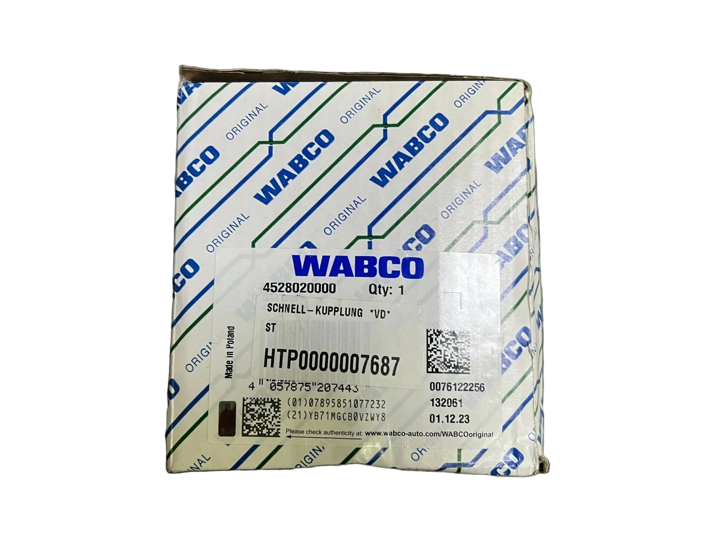 Original WABCO Druckluft-Schnellkupplung (Duomatic) 4528020000 NEU