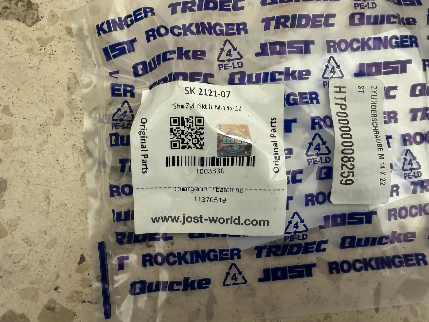 Original JOST ROCKINGER Zylinderschraube M14 x 22 NEU