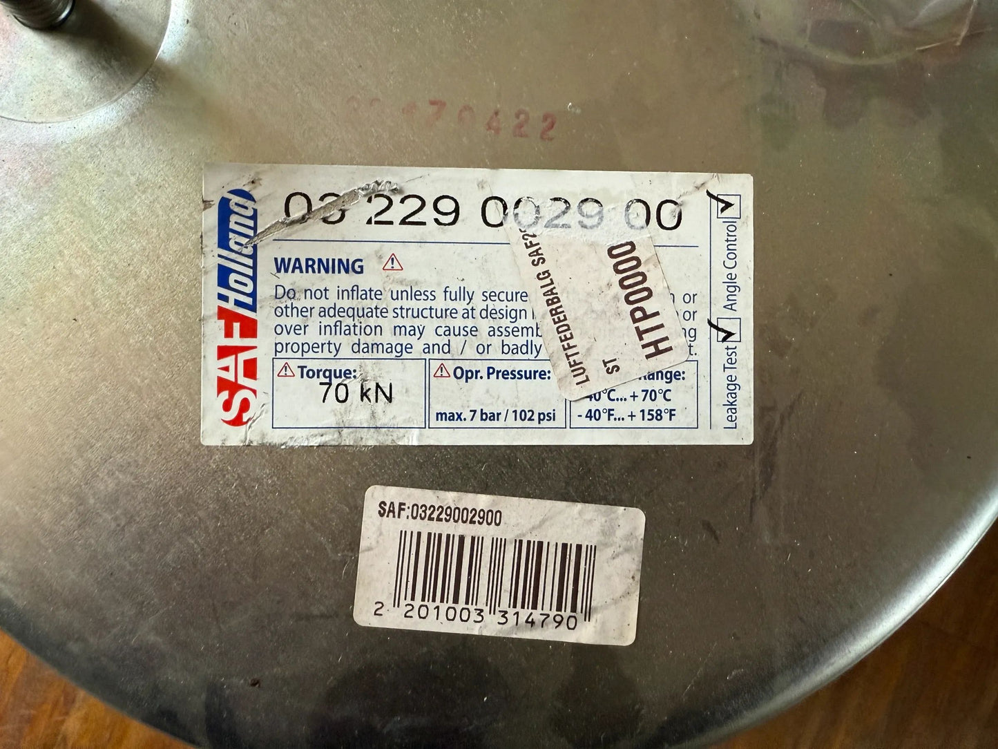 Original SAF-HOLLAND SE LUFTFEDERBALG SAF 2618V komplett 3229002900 NEU