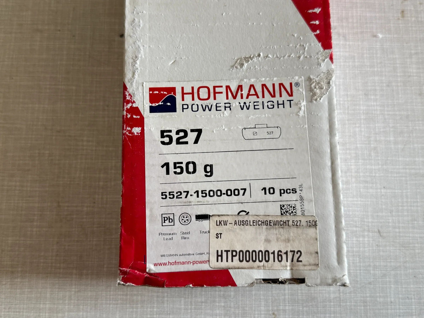 Original WEGMANN automotive GmbH Schlaggewicht Typ 527, 150g, Blei, grau 10st NE