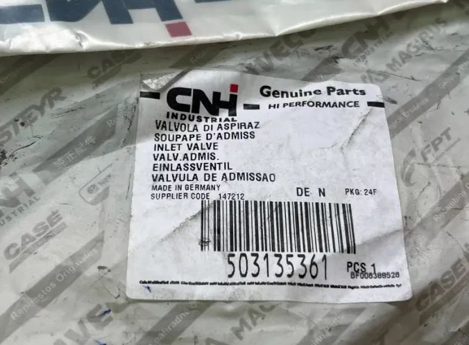 Original Iveco CNH Einlassventil 503135361 NEU