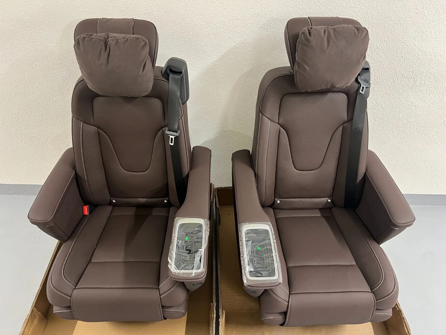 2 X ORIGINAL Mercedes Benz W447 V-Klasse LUXUS-SITZ NAPPA-LEDER BRAUN ELEKTRISCH