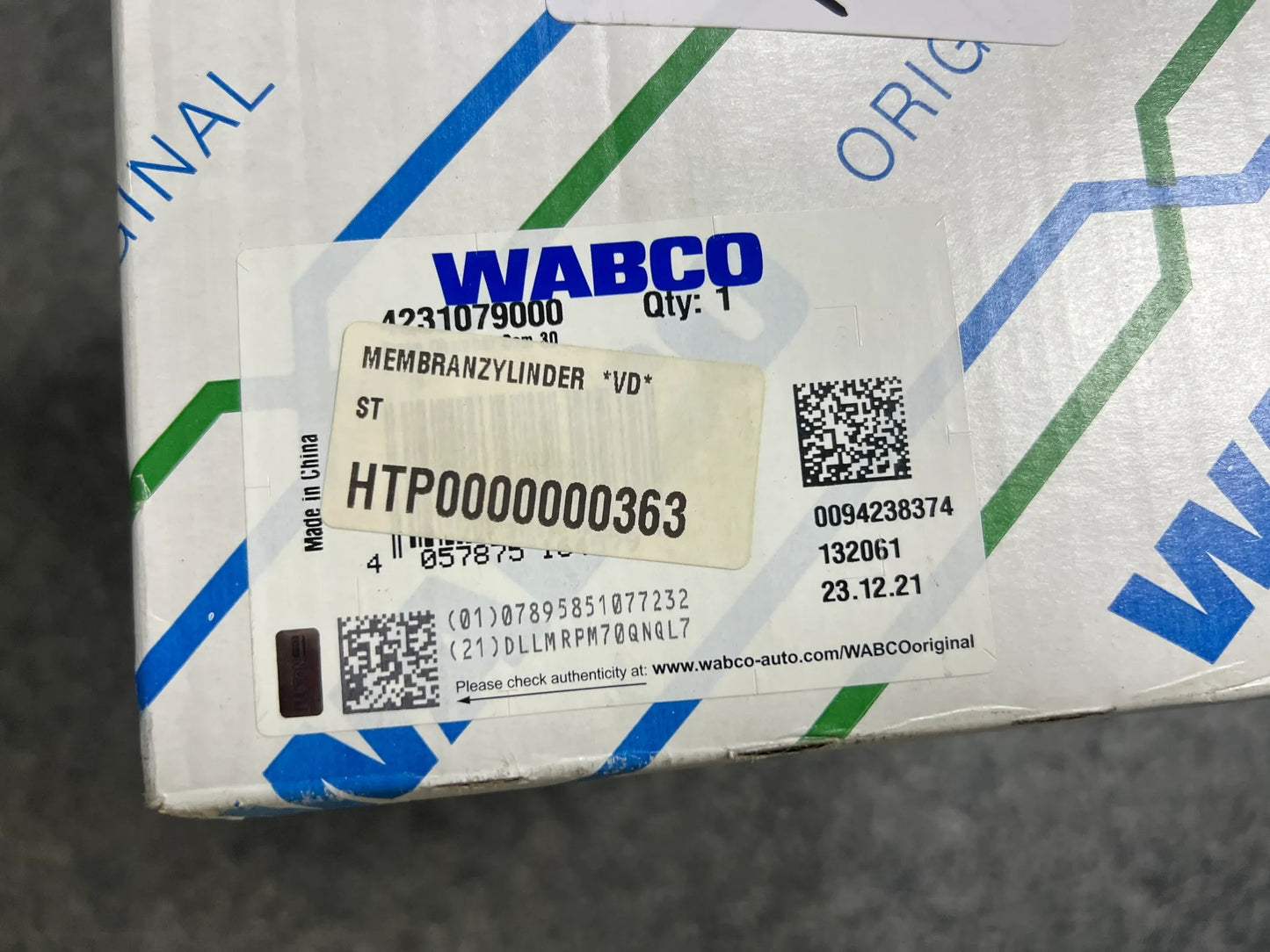 Original WABCO Druckluft-Bremszylinder (Membranzylinder) 4231079000 NEU