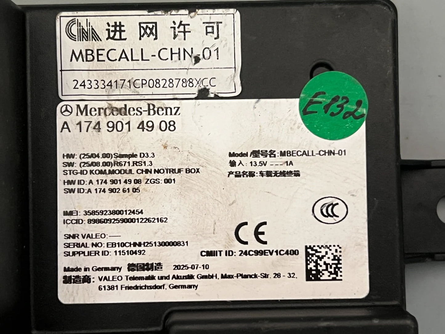 Original Mercedes-Benz Steuergerät A1749084908 NEU