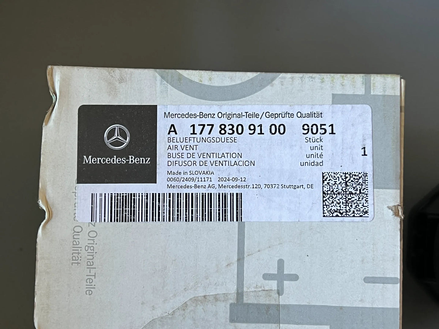 ORIGINAL Mercedes Benz Belüftungsdüse A1778309100 NEU