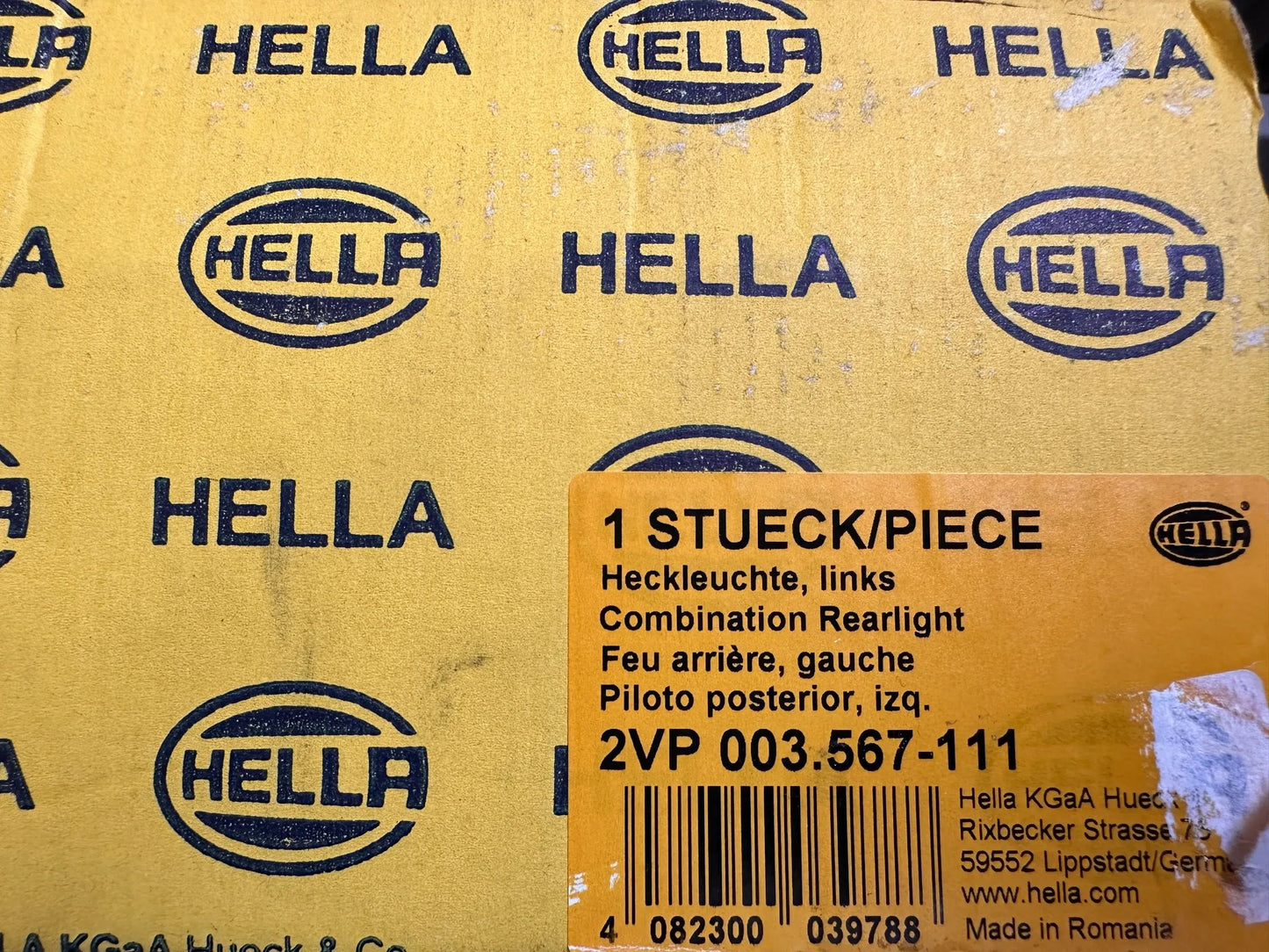 Original Hella Heckleuchte Links 2VP 003 567-111 NEU