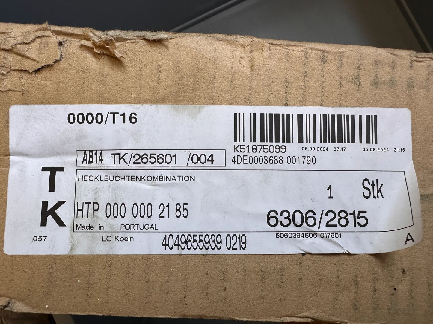 Original PROPLAST Fahrzeugbeleuchtung GmbH Rückleuchte Links 40242011 NEU