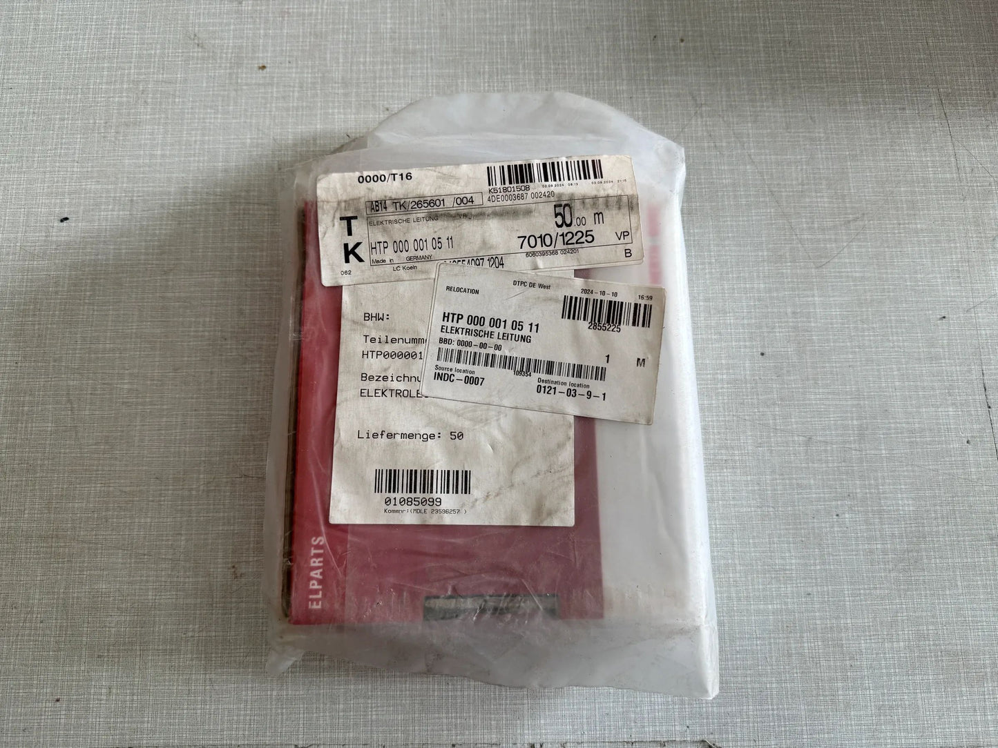 Original Herth+Buss Fahrzeugteile GmbH & Co. KG Elektrokabel 50m 51275108000 NEU