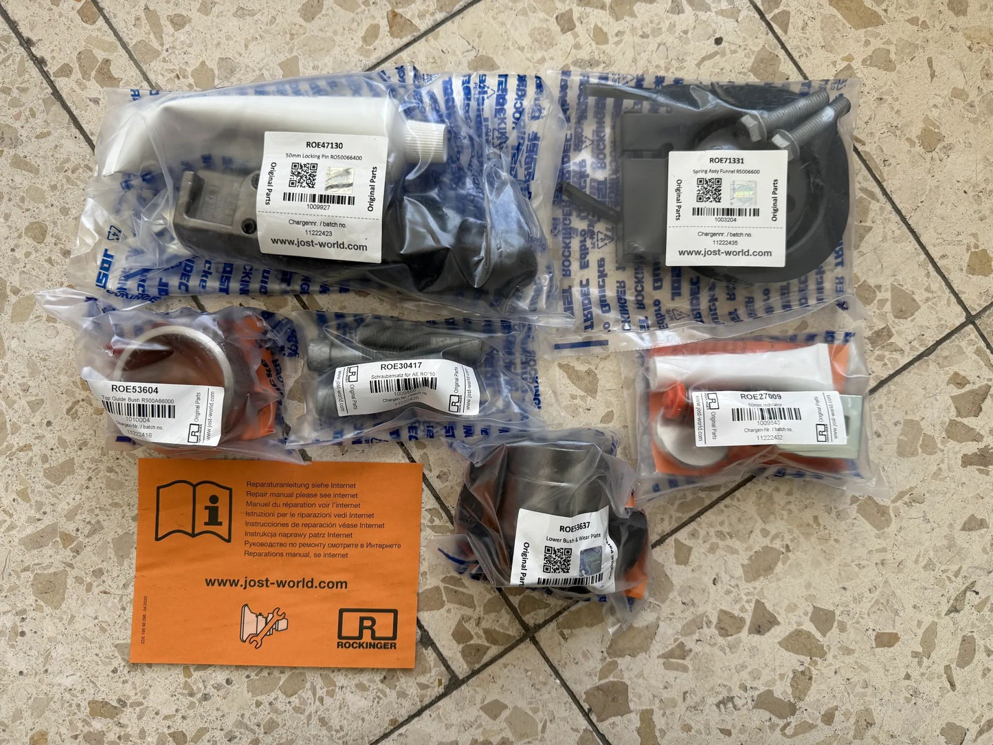 Original JOST ROCKINGER Reparatursatz für Baureihe RO 50 - ROE71805 NEU