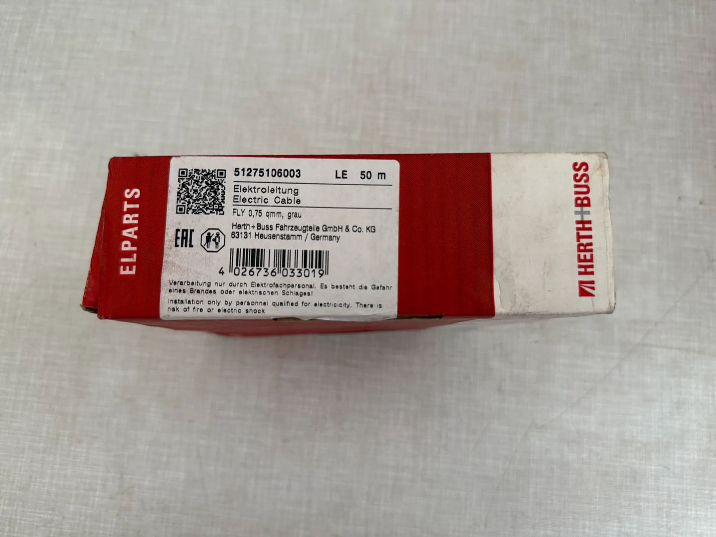 Original Herth+Buss Fahrzeugteile GmbH & Co. KG Elektrokabel 50m 51275106003 NEU