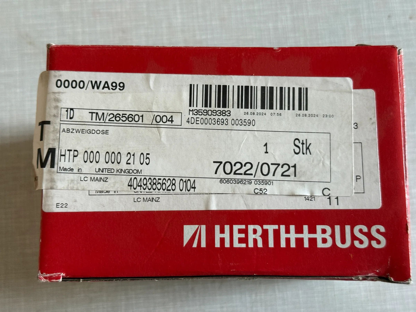 Original Herth+Buss Fahrzeugteile GmbH & Co. KG Kabelverbindungsdose 50390173