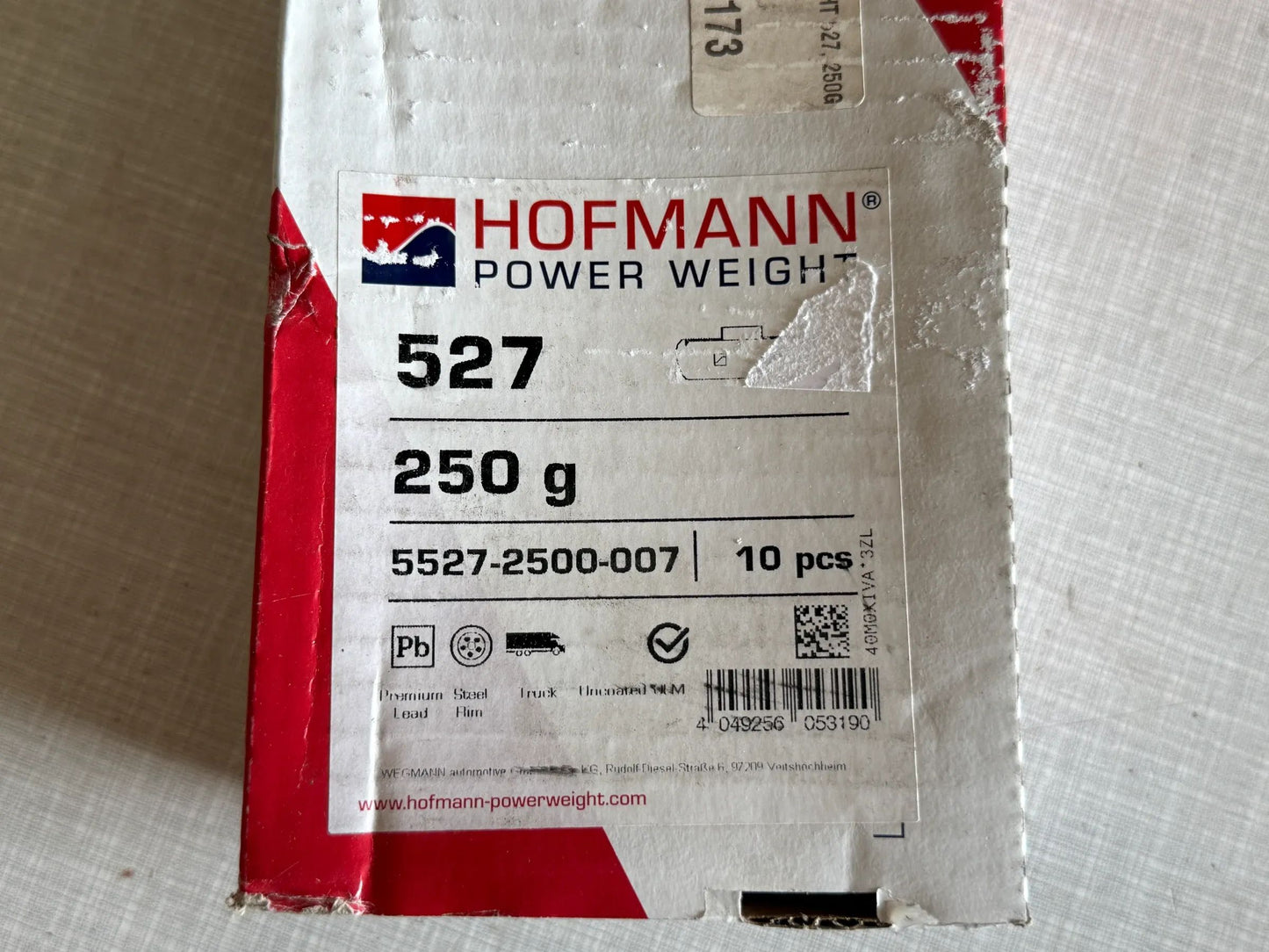 Original WEGMANN automotive GmbH Schlaggewicht Typ 527, 250g, Blei, grau 10st