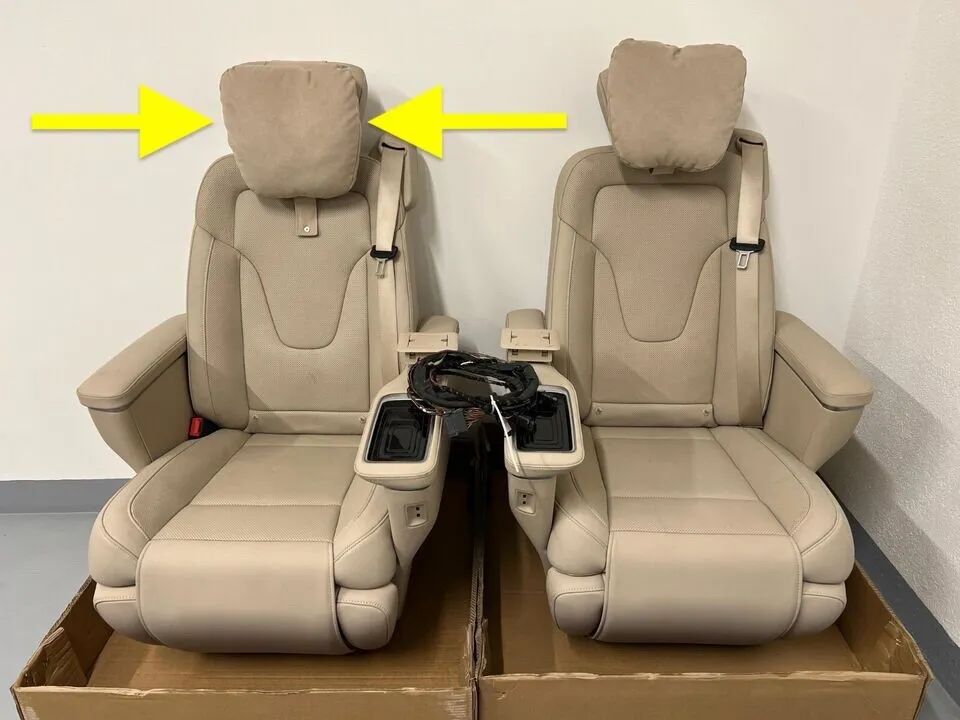 Mercedes Benz V-Klasse/Vito W447/W448 Kopfstütze LUXUS SITZ Beige NAPPA-LEDER