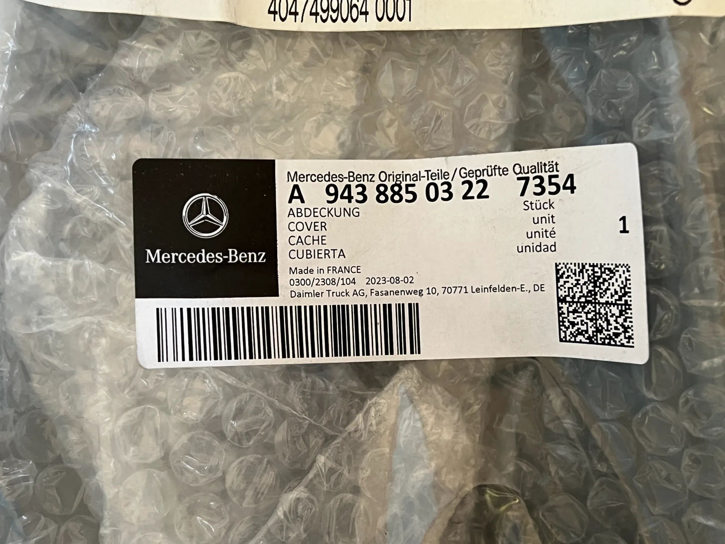 Original Mercedes-Benz Abdeckung A9438850322 7354 NEU