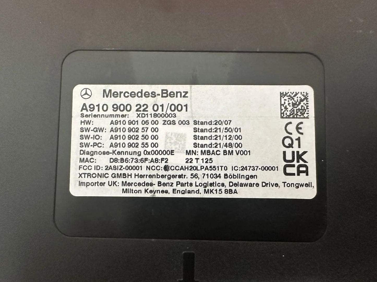 ORIGINAL Mercedes Benz Steuergerät Parametrierbares Sondermodul A9109002201 NEU