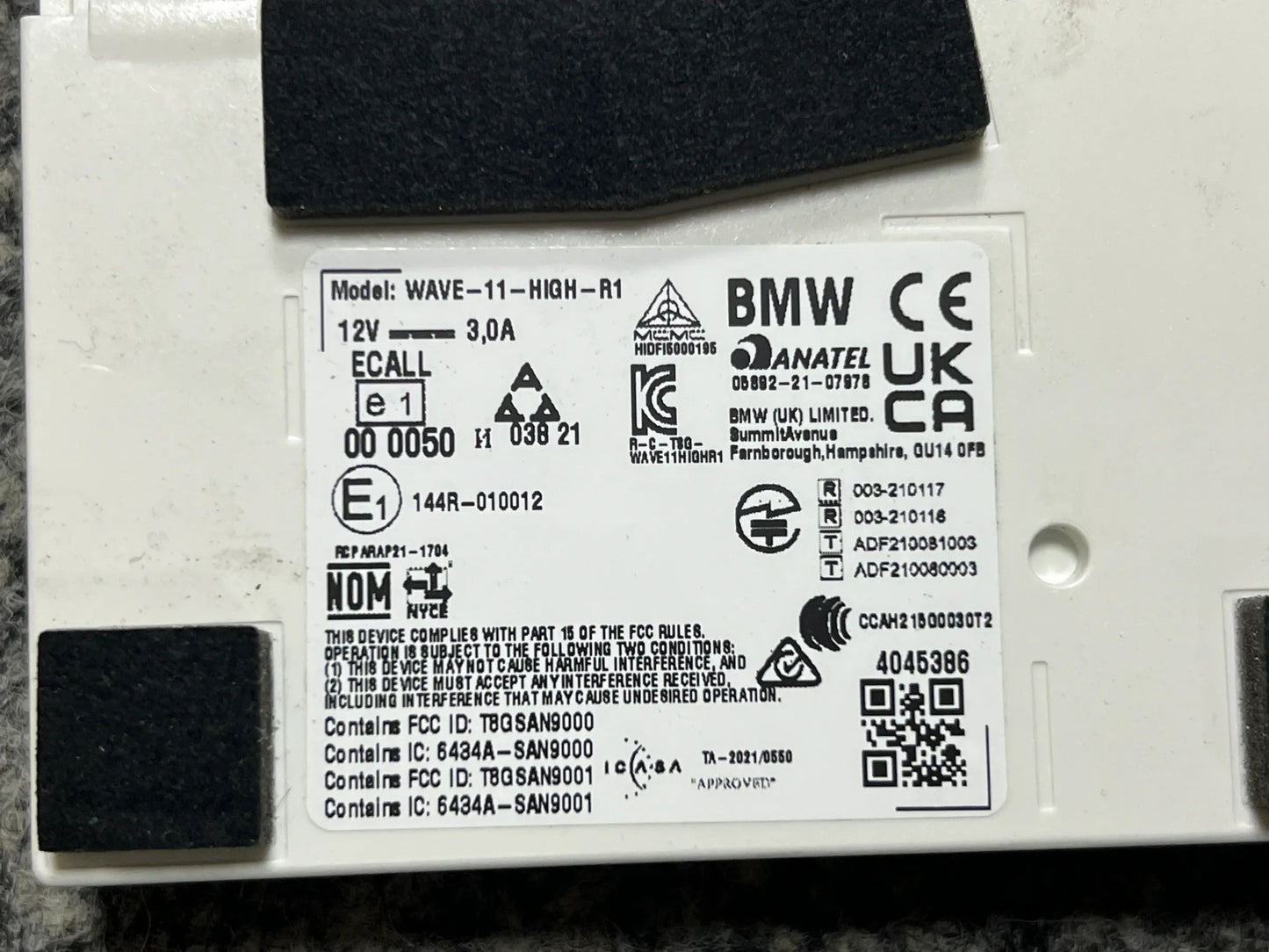 Original BMW Steuergerät für die Telematik-Antenne 5A698D0 NEU