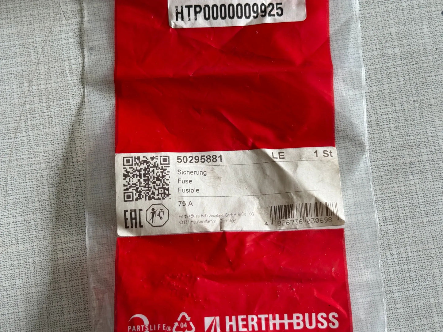 Original Herth+Buss Fahrzeugteile GmbH & Co. KG Sicherung 50295881 NEU