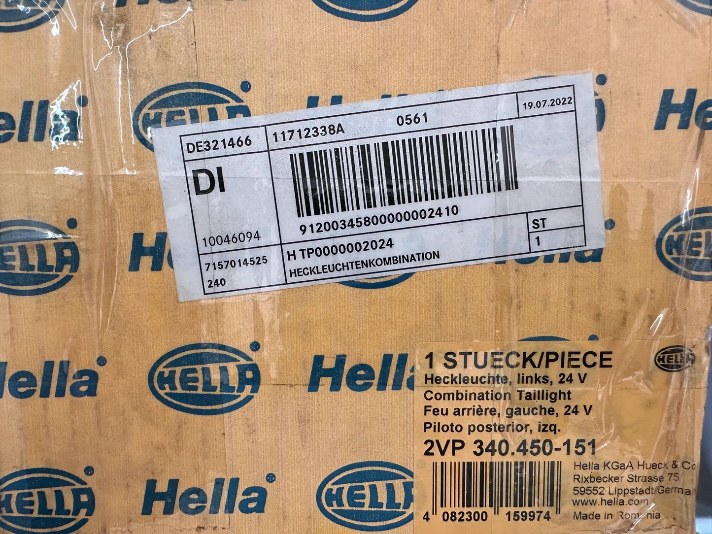 Original Hella Heckleuchte Links 2VP 340 450-151 NEU