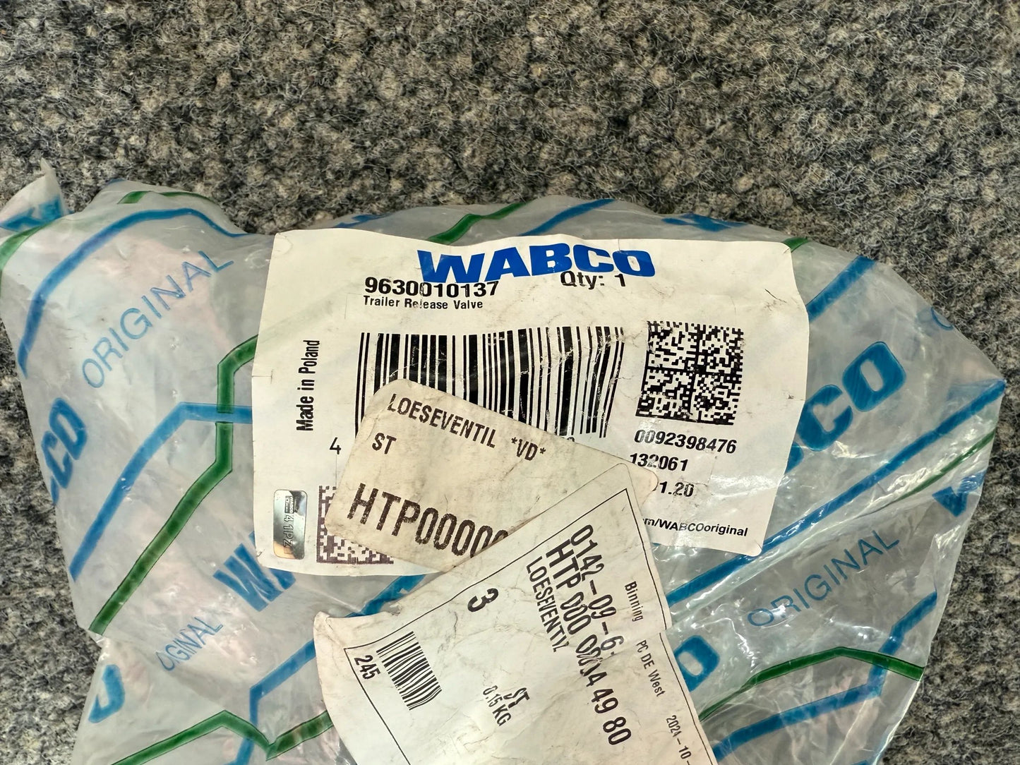 Original WABCO Löseventil 9630010137 NEU