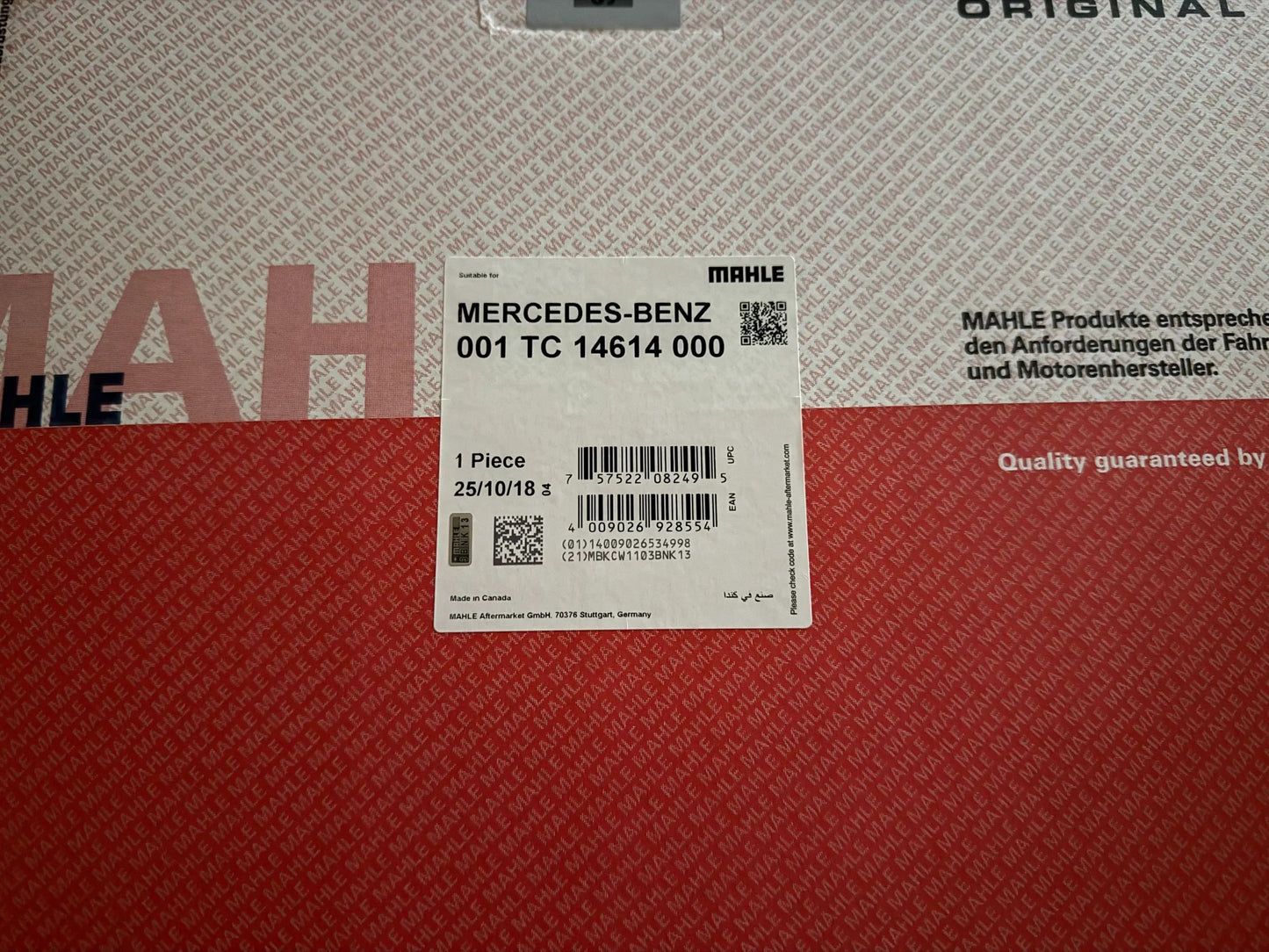 Original Mahle Mercedes Benz Turbolader 001TC14614000 NEU