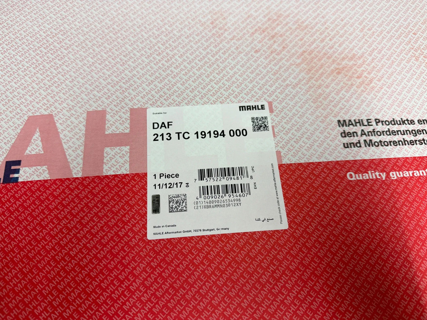 Original Mahle DAF Turbolader 213TC19194000 NEU