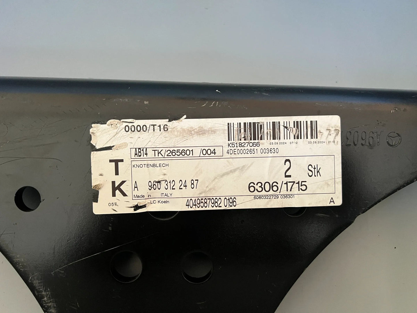Original Mercedes-Benz Knotenblech A9603122487 NEU
